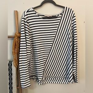 The loft king sleeve striped symmetrical shirt